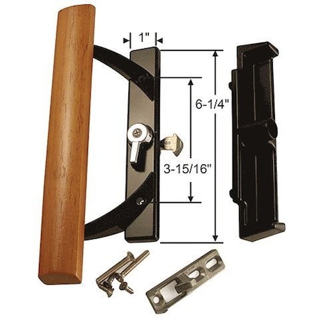 Strybuc BLACK PATIO DOOR HANDLE SET 13-452B